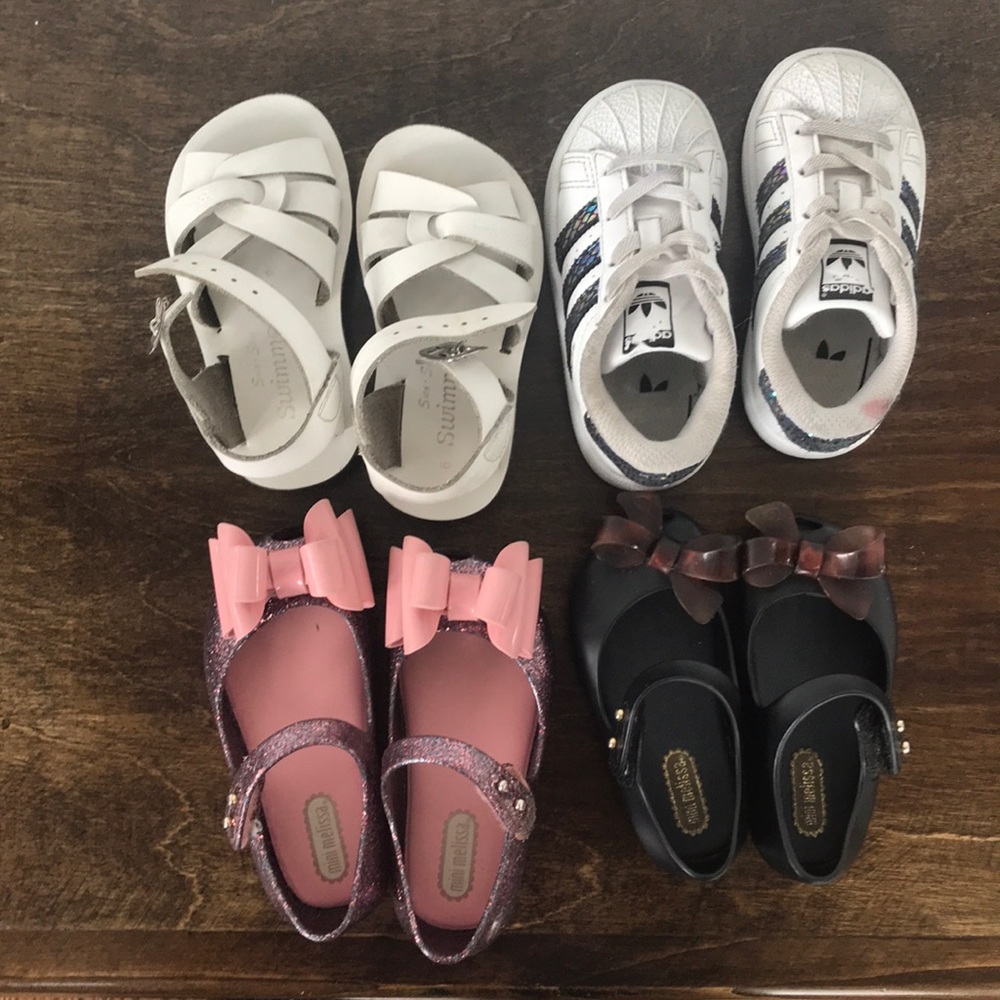 Toddler shoes size 5-7.  Buy as a bundle.